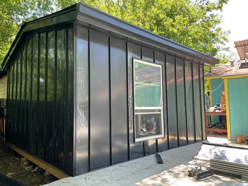 Black standing seam metal wall panels for Metal Roof Installation in Kentfield